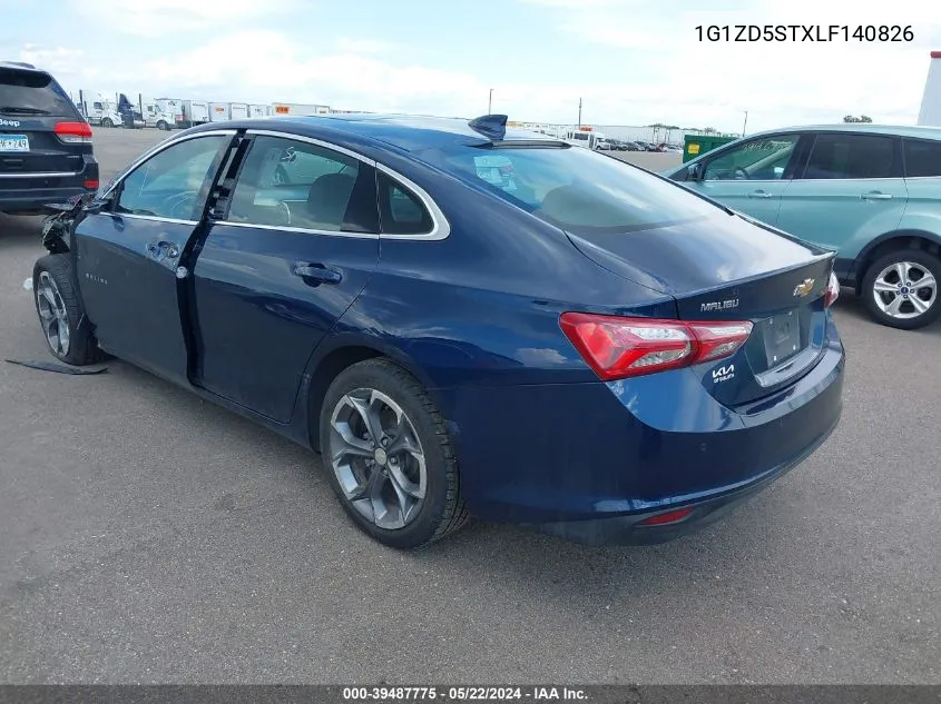 2020 Chevrolet Malibu Fwd Lt VIN: 1G1ZD5STXLF140826 Lot: 39487775