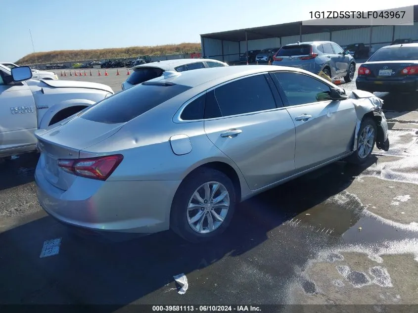 2020 Chevrolet Malibu Fwd Lt VIN: 1G1ZD5ST3LF043967 Lot: 39581113