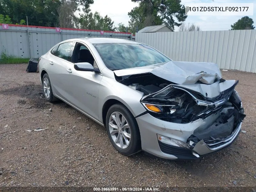 2020 Chevrolet Malibu Fwd Lt VIN: 1G1ZD5STXLF092177 Lot: 39663991