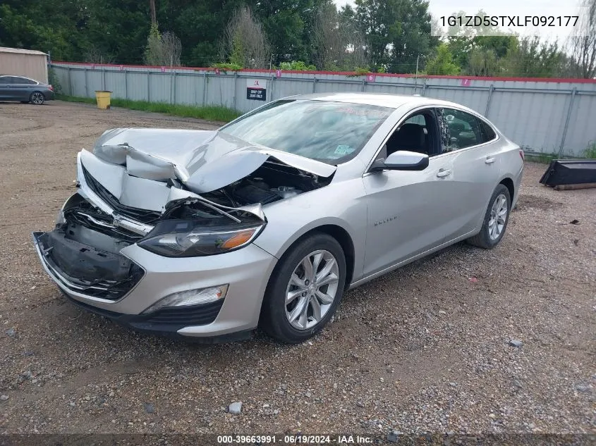 2020 Chevrolet Malibu Fwd Lt VIN: 1G1ZD5STXLF092177 Lot: 39663991