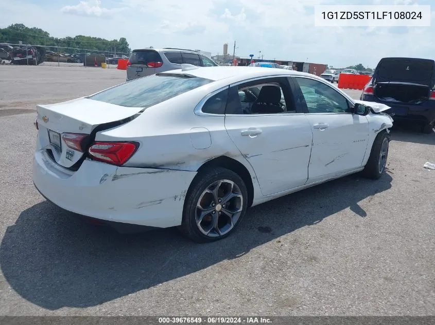 2020 Chevrolet Malibu Fwd Lt VIN: 1G1ZD5ST1LF108024 Lot: 39676549