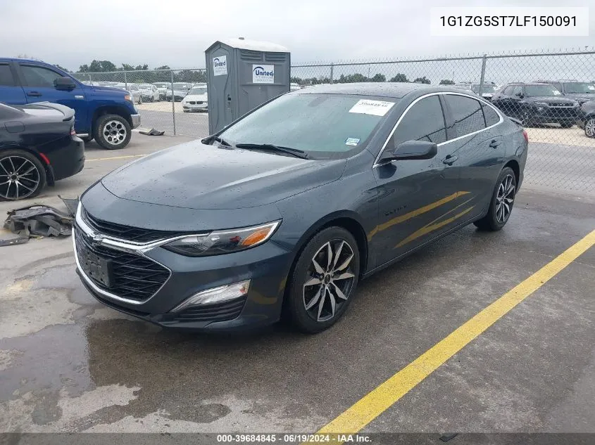 2020 Chevrolet Malibu Fwd Rs VIN: 1G1ZG5ST7LF150091 Lot: 39684845