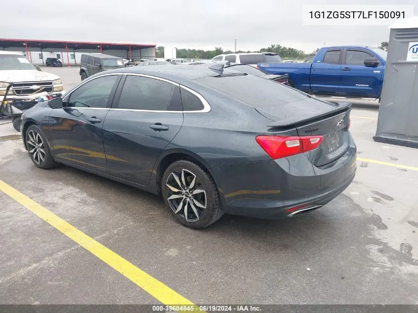 2020 Chevrolet Malibu Fwd Rs VIN: 1G1ZG5ST7LF150091 Lot: 39684845