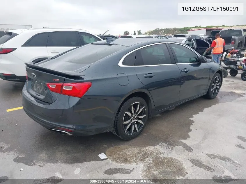 2020 Chevrolet Malibu Fwd Rs VIN: 1G1ZG5ST7LF150091 Lot: 39684845