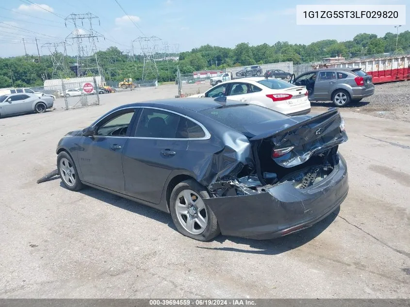 2020 Chevrolet Malibu Fwd Rs VIN: 1G1ZG5ST3LF029820 Lot: 39694559