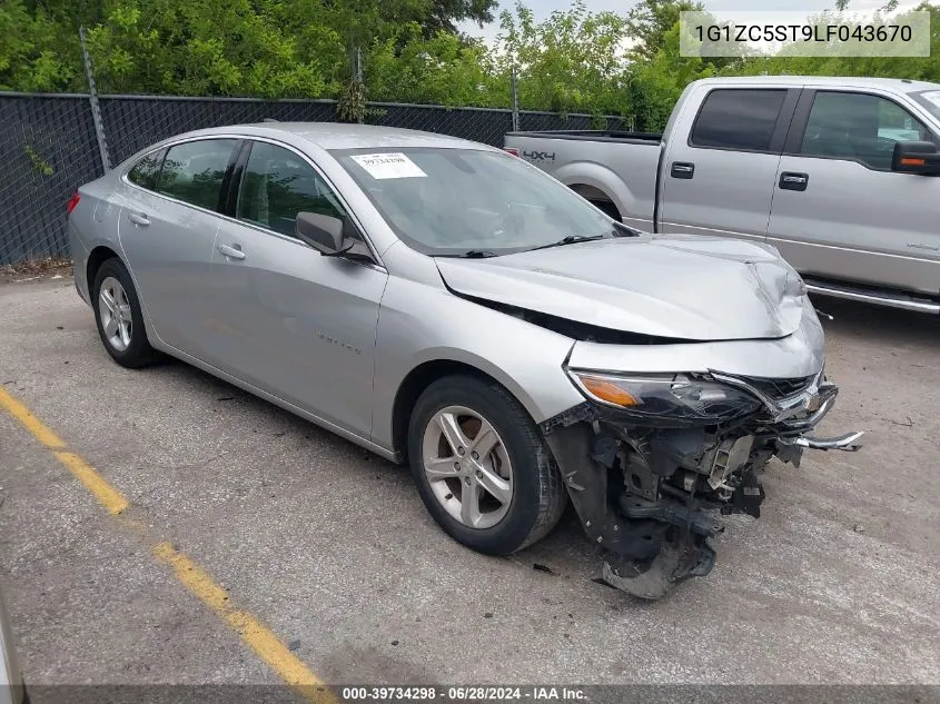 2020 Chevrolet Malibu Fwd 1Fl VIN: 1G1ZC5ST9LF043670 Lot: 39734298