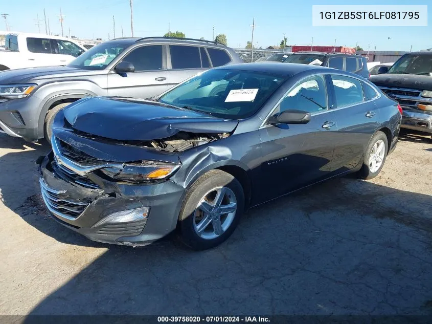 2020 Chevrolet Malibu Fwd Ls VIN: 1G1ZB5ST6LF081795 Lot: 39758020