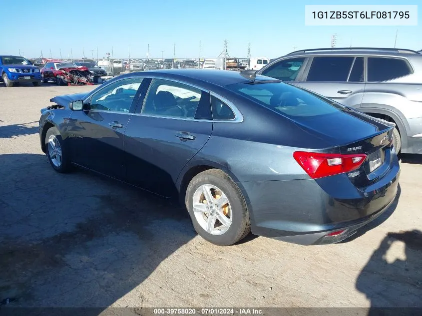 2020 Chevrolet Malibu Fwd Ls VIN: 1G1ZB5ST6LF081795 Lot: 39758020