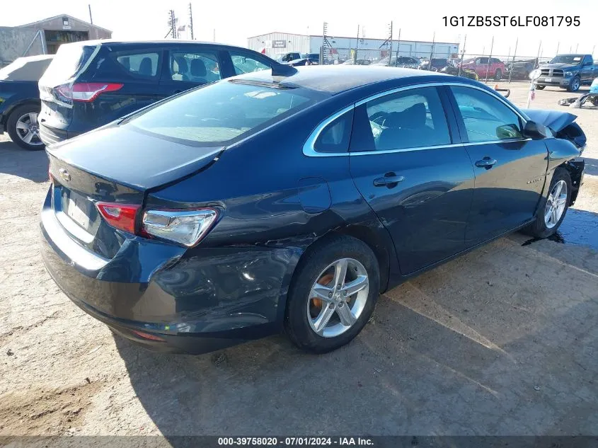 2020 Chevrolet Malibu Fwd Ls VIN: 1G1ZB5ST6LF081795 Lot: 39758020