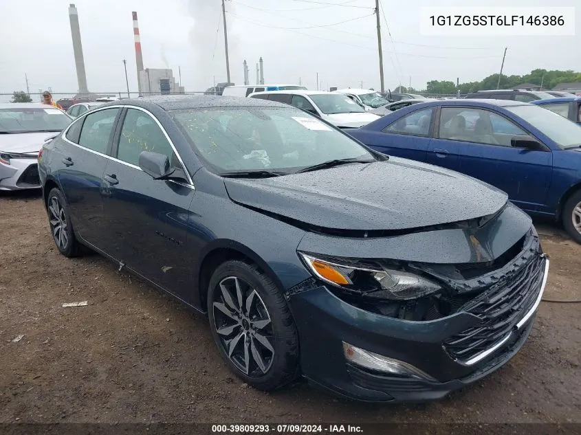 2020 Chevrolet Malibu Fwd Rs VIN: 1G1ZG5ST6LF146386 Lot: 39809293