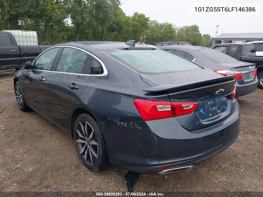 2020 Chevrolet Malibu Fwd Rs VIN: 1G1ZG5ST6LF146386 Lot: 39809293