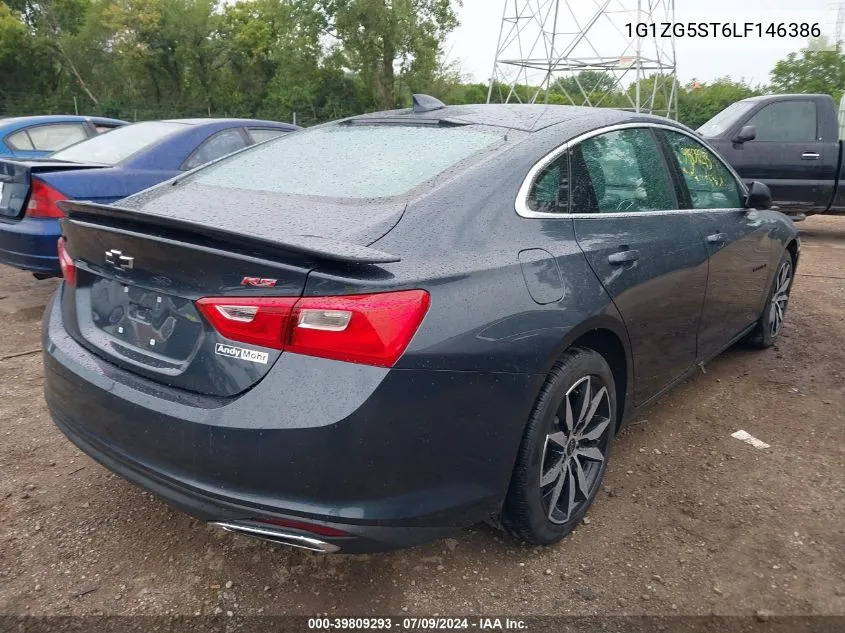 2020 Chevrolet Malibu Fwd Rs VIN: 1G1ZG5ST6LF146386 Lot: 39809293