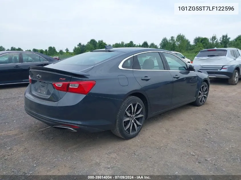 2020 Chevrolet Malibu Fwd Rs VIN: 1G1ZG5ST7LF122596 Lot: 39814004