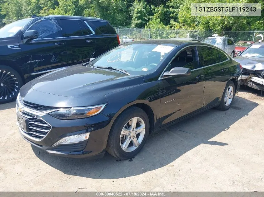 2020 Chevrolet Malibu Fwd Ls VIN: 1G1ZB5ST5LF119243 Lot: 39840522