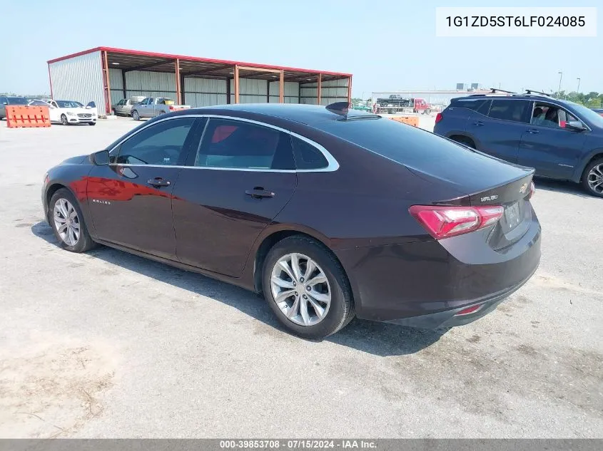 2020 Chevrolet Malibu Fwd Lt VIN: 1G1ZD5ST6LF024085 Lot: 39853708