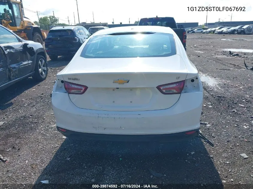 2020 Chevrolet Malibu Fwd Lt VIN: 1G1ZD5ST0LF067692 Lot: 39874592