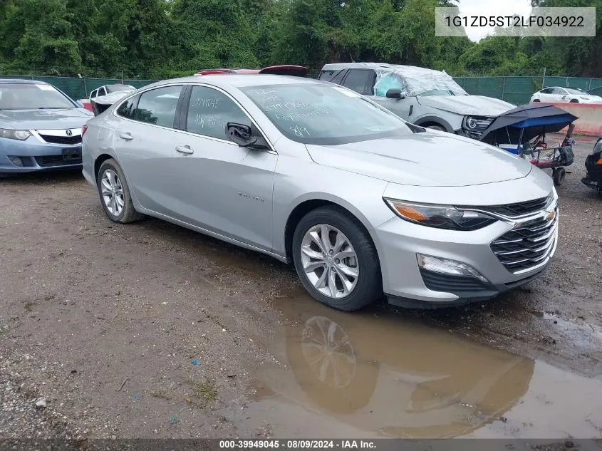 2020 Chevrolet Malibu Fwd Lt VIN: 1G1ZD5ST2LF034922 Lot: 39949045