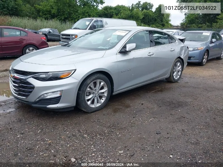 2020 Chevrolet Malibu Fwd Lt VIN: 1G1ZD5ST2LF034922 Lot: 39949045