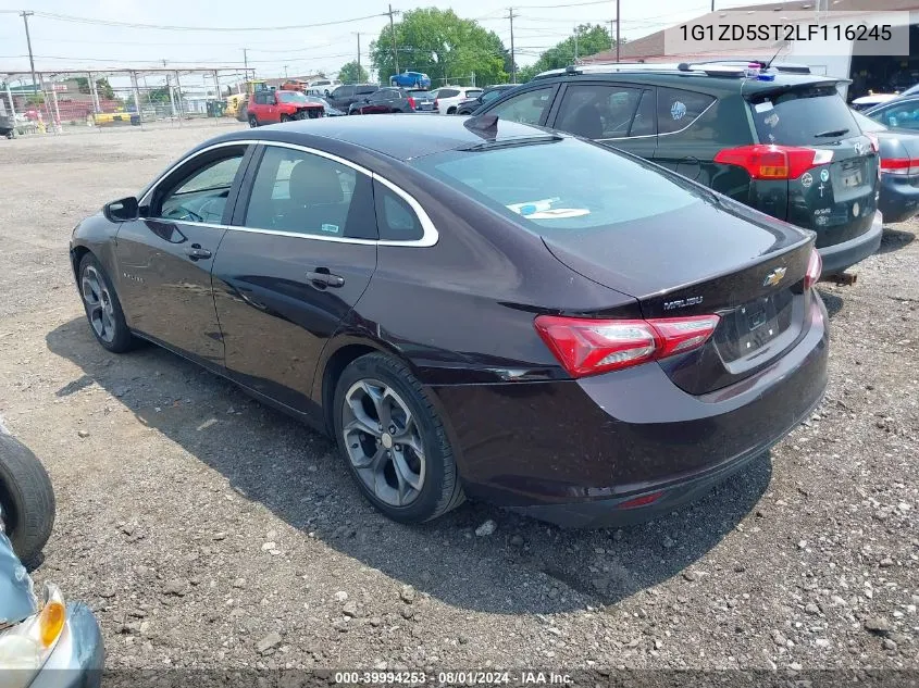 2020 Chevrolet Malibu Fwd Lt VIN: 1G1ZD5ST2LF116245 Lot: 39994253