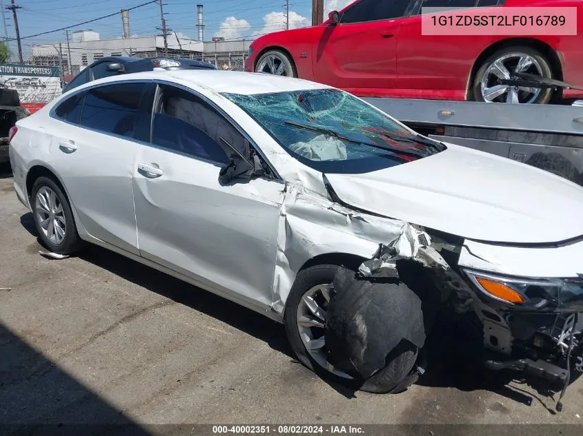 1G1ZD5ST2LF016789 2020 Chevrolet Malibu Fwd Lt