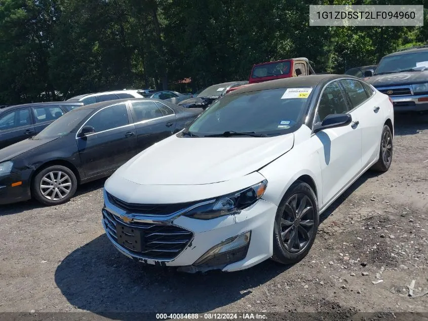 2020 Chevrolet Malibu Fwd Lt VIN: 1G1ZD5ST2LF094960 Lot: 40084688