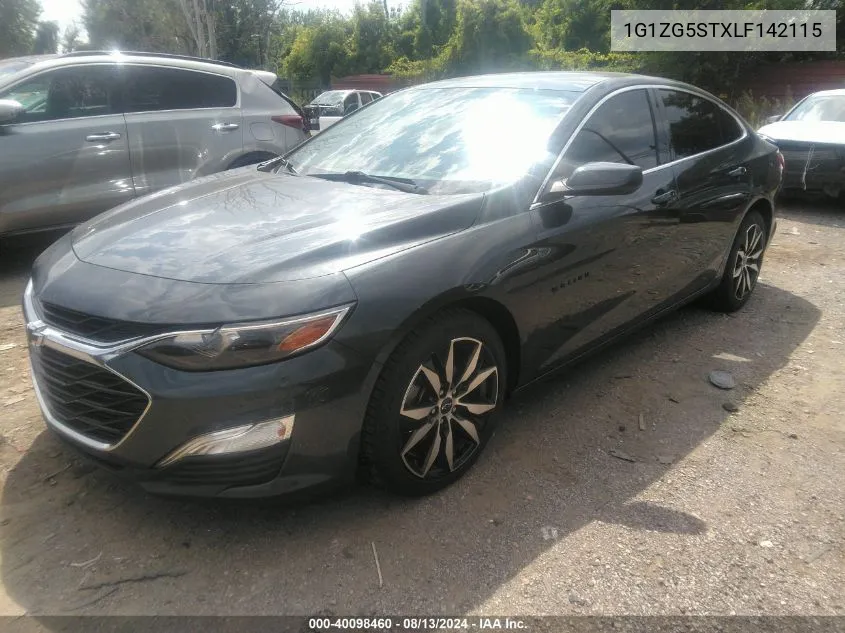 2020 Chevrolet Malibu Fwd Rs VIN: 1G1ZG5STXLF142115 Lot: 40098460