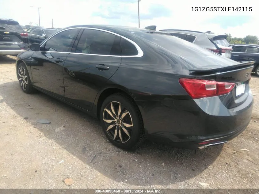 2020 Chevrolet Malibu Fwd Rs VIN: 1G1ZG5STXLF142115 Lot: 40098460