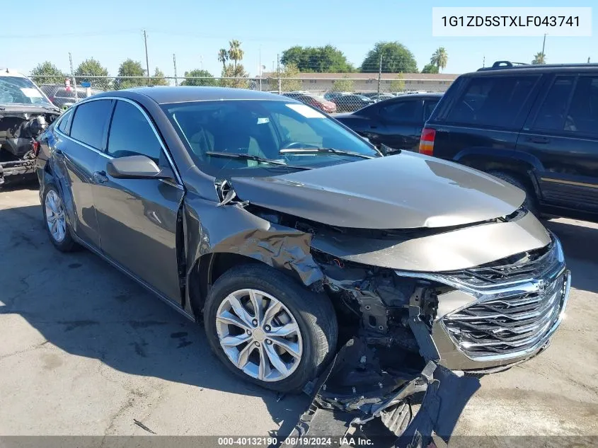 2020 Chevrolet Malibu Fwd Lt VIN: 1G1ZD5STXLF043741 Lot: 40132190