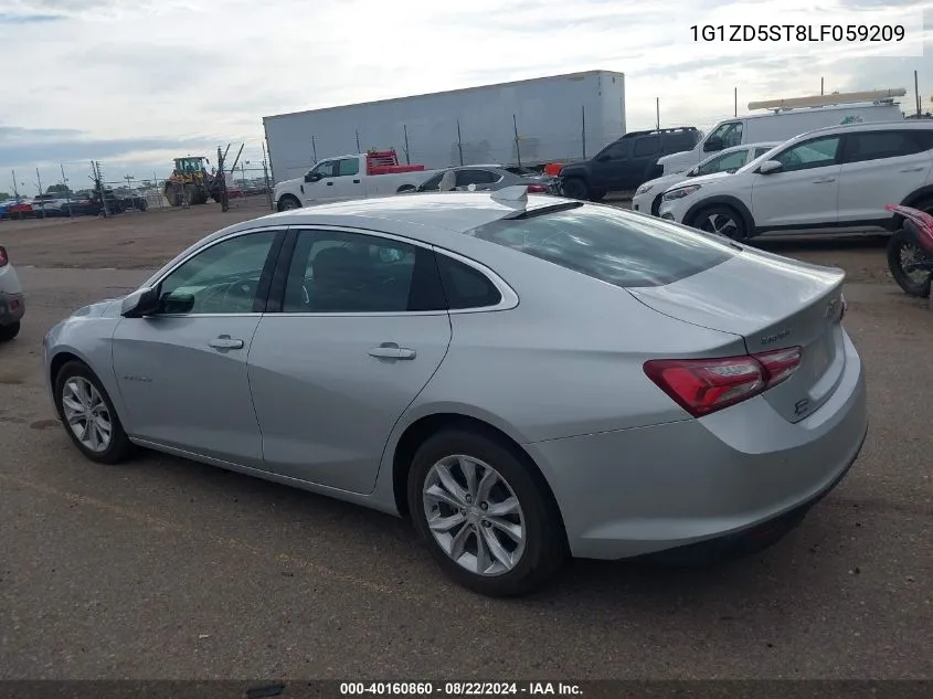 2020 Chevrolet Malibu Fwd Lt VIN: 1G1ZD5ST8LF059209 Lot: 40160860