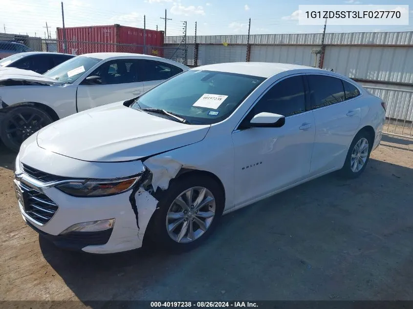 2020 Chevrolet Malibu Fwd Lt VIN: 1G1ZD5ST3LF027770 Lot: 40197238