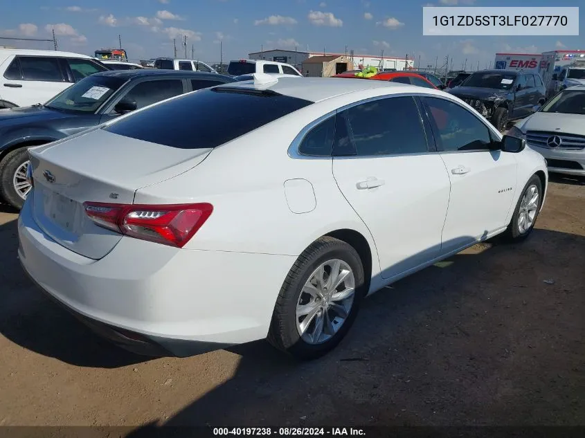 2020 Chevrolet Malibu Fwd Lt VIN: 1G1ZD5ST3LF027770 Lot: 40197238