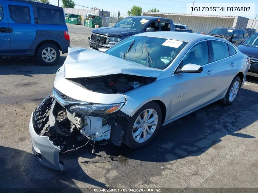 2020 Chevrolet Malibu Fwd Lt VIN: 1G1ZD5ST4LF076802 Lot: 40260391