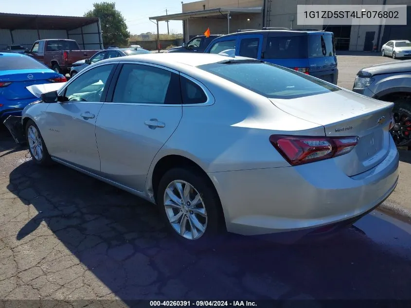 2020 Chevrolet Malibu Fwd Lt VIN: 1G1ZD5ST4LF076802 Lot: 40260391