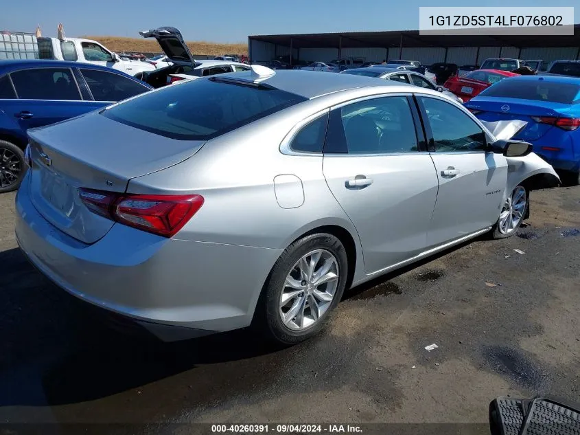 2020 Chevrolet Malibu Fwd Lt VIN: 1G1ZD5ST4LF076802 Lot: 40260391