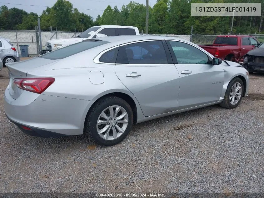 2020 Chevrolet Malibu Fwd Lt VIN: 1G1ZD5ST4LF001419 Lot: 40262315