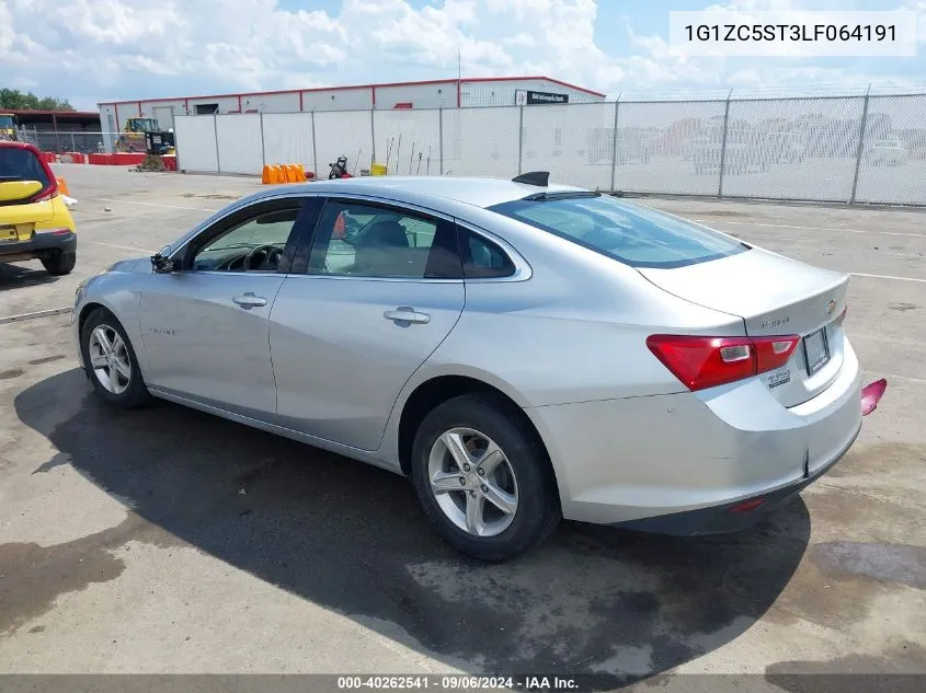 2020 Chevrolet Malibu Fwd 1Fl VIN: 1G1ZC5ST3LF064191 Lot: 40262541