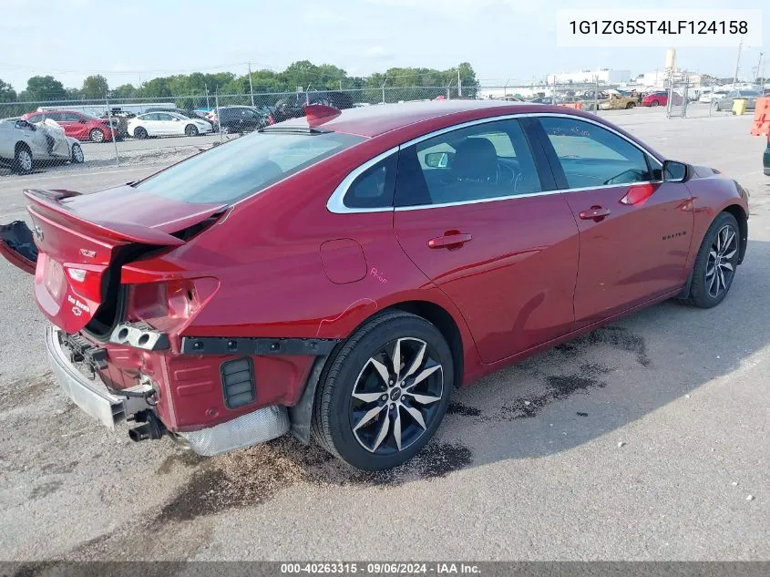 2020 Chevrolet Malibu Fwd Rs VIN: 1G1ZG5ST4LF124158 Lot: 40263315