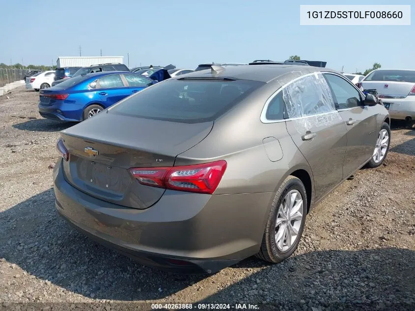 1G1ZD5ST0LF008660 2020 Chevrolet Malibu Fwd Lt