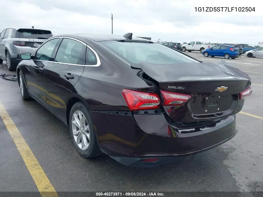 2020 Chevrolet Malibu Fwd Lt VIN: 1G1ZD5ST7LF102504 Lot: 40273971