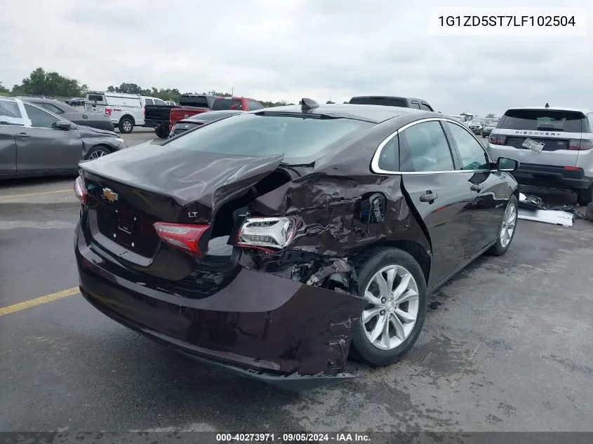 2020 Chevrolet Malibu Fwd Lt VIN: 1G1ZD5ST7LF102504 Lot: 40273971