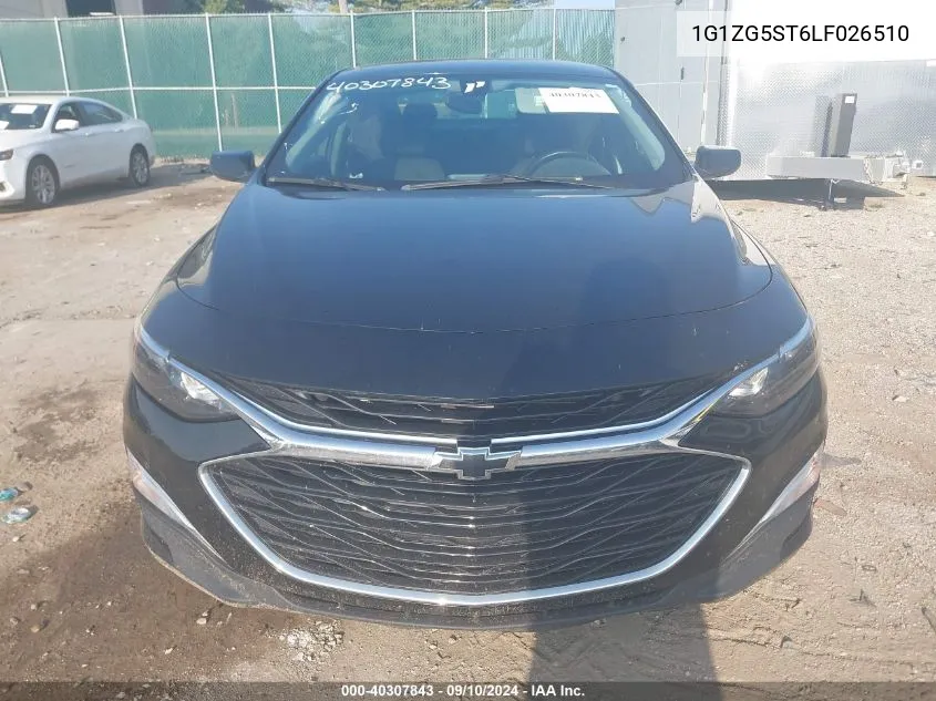 2020 Chevrolet Malibu Rs VIN: 1G1ZG5ST6LF026510 Lot: 40307843