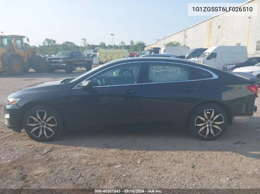 2020 Chevrolet Malibu Rs VIN: 1G1ZG5ST6LF026510 Lot: 40307843