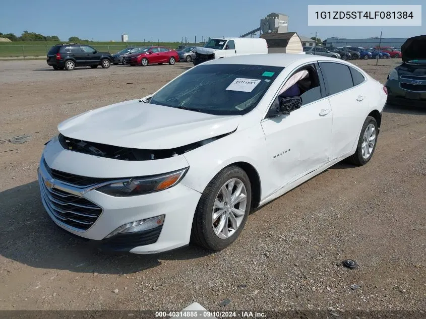 2020 Chevrolet Malibu Fwd Lt VIN: 1G1ZD5ST4LF081384 Lot: 40314885