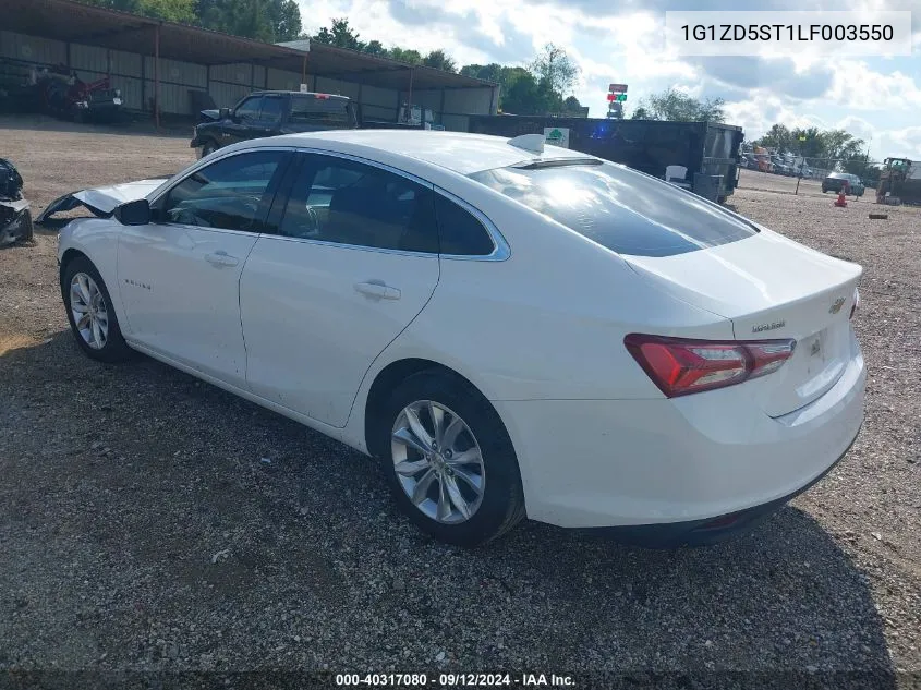 2020 Chevrolet Malibu Lt VIN: 1G1ZD5ST1LF003550 Lot: 40317080