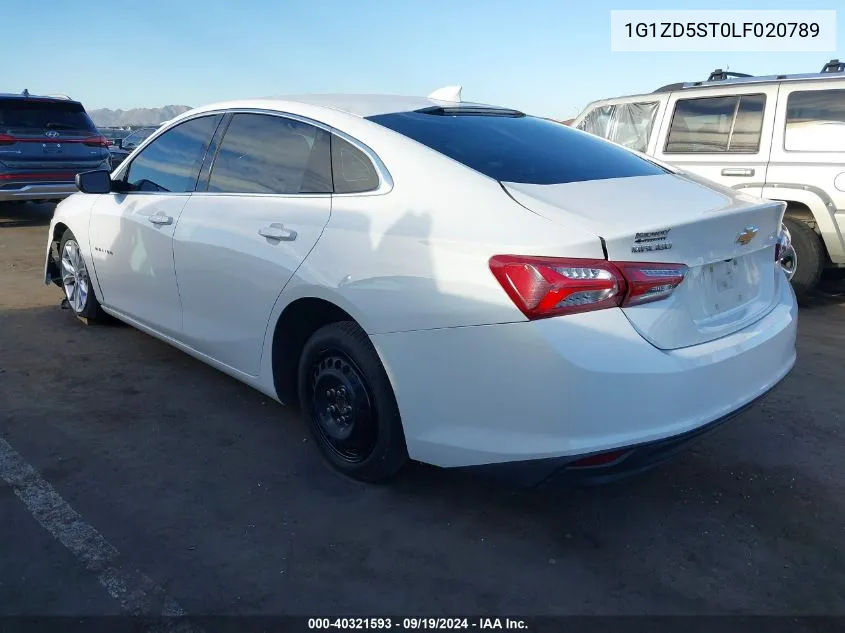 2020 Chevrolet Malibu Fwd Lt VIN: 1G1ZD5ST0LF020789 Lot: 40321593