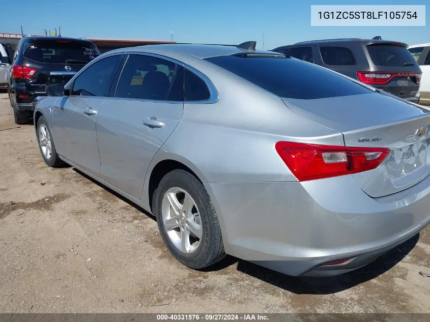 1G1ZC5ST8LF105754 2020 Chevrolet Malibu Fwd 1Fl