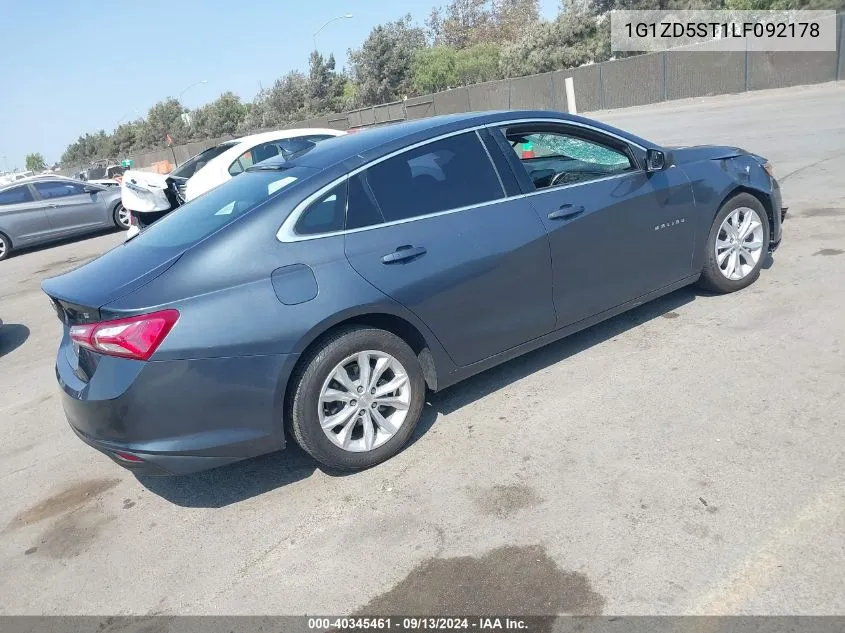 2020 Chevrolet Malibu Lt VIN: 1G1ZD5ST1LF092178 Lot: 40345461