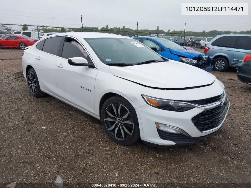 2020 Chevrolet Malibu Fwd Rs VIN: 1G1ZG5ST2LF114471 Lot: 40378410