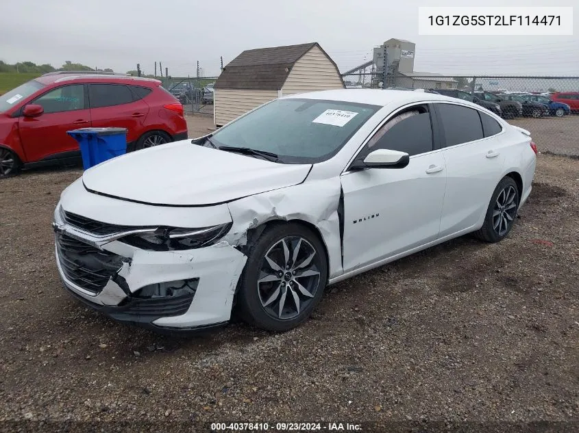 2020 Chevrolet Malibu Fwd Rs VIN: 1G1ZG5ST2LF114471 Lot: 40378410