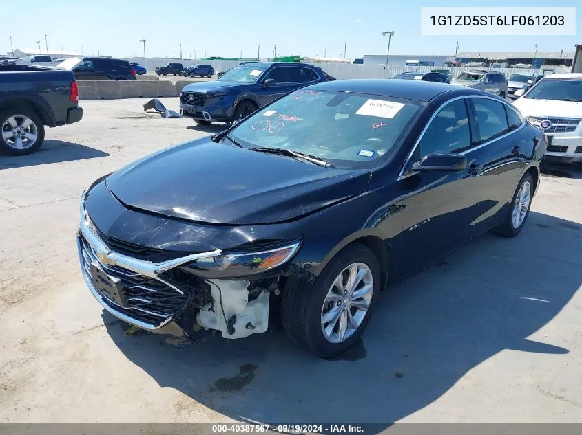 2020 Chevrolet Malibu Fwd Lt VIN: 1G1ZD5ST6LF061203 Lot: 40387567